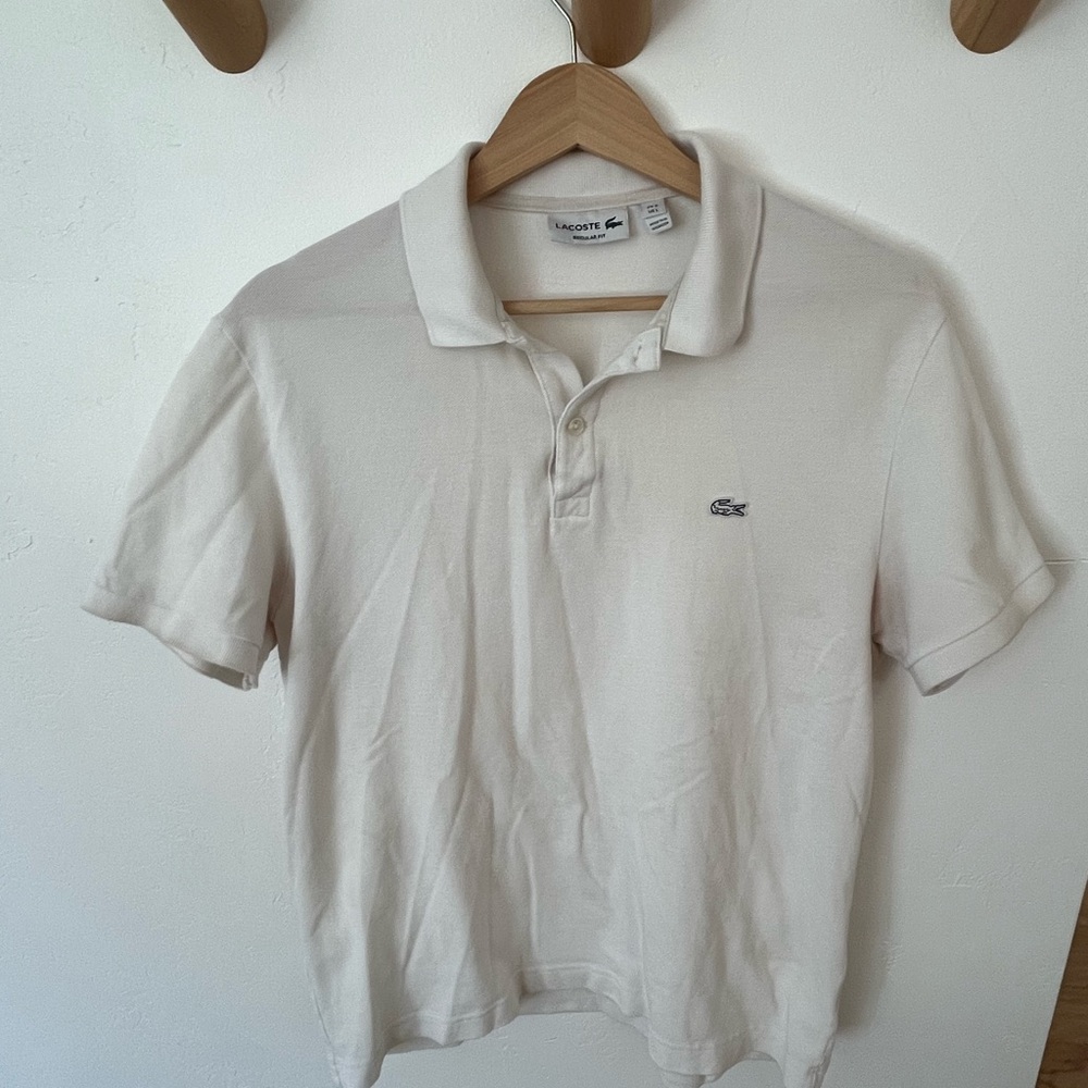 Lacoste Men's Off-White Polo Shirt